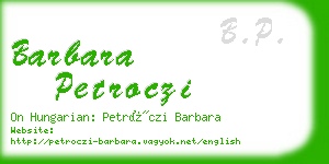 barbara petroczi business card